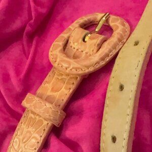 Banana Republic Genuine Italian Leather grained finish Belt tan-peach S  #261411